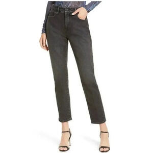 NEW Good American Good Classic High Waist Ankle Slim Jean Black 159